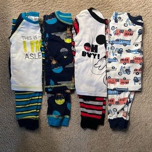 Lot 4 sets PJs 18 months